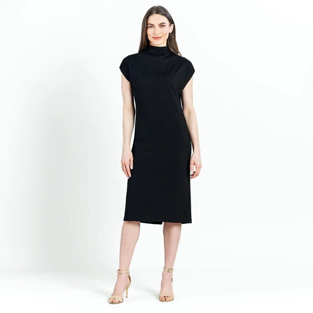 NWT FUZZI BLACK MOCKNECK MINI DRESS SIZE S